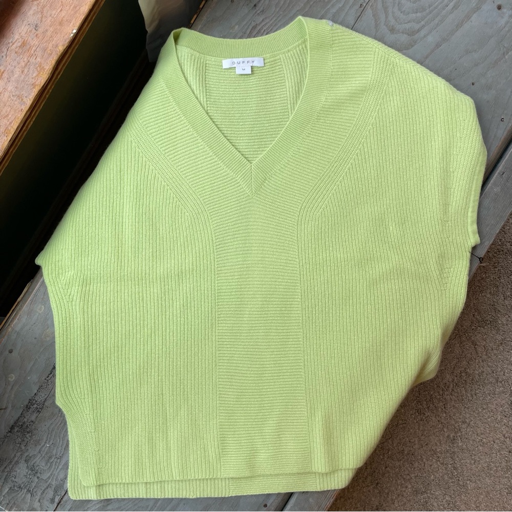 NWT Duffy light green short sleeve cashmere sweater | size medium